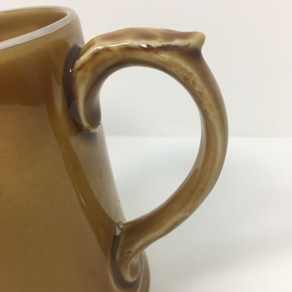 Wade Ireland Big Ben Tankard Mug Gloss Tan Silver Rimmed Leaf Handle London 1980 - Picture 5 of 12